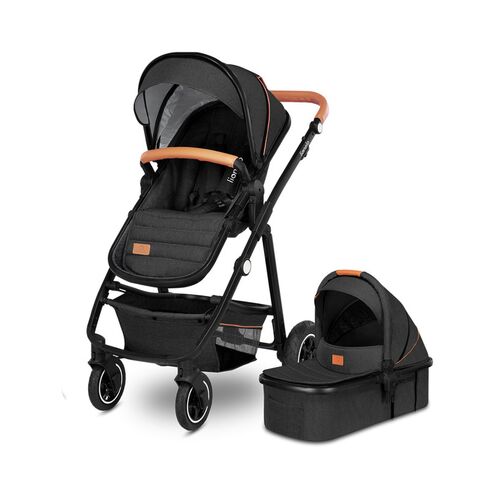 Carucior Lionelo Amber 2 in 1, Pana la 22 kg, Gri inchis, Culoare: Gri, Model: 2 in 1