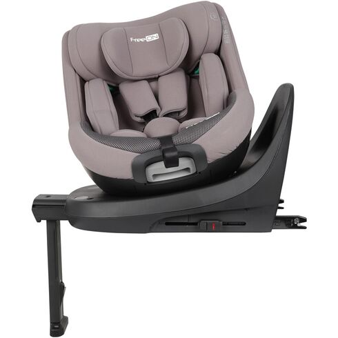 Scaun auto pentru copii, Lotus, Nastere - 125 Cm, Rotire 360° grade, FreeON, Grey, Culoare: Gri deschis, Grupa: 0-25kg (0 luni - 7 ani)