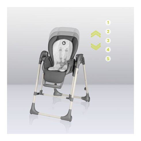 Lionelo - Scaun de masa si balansoar, 2 in 1, Laurice, 0 luni+, Gri, Culoare: Gri,poza 4  - ExclusivMAG.ro Lionelo - Scaun de masa si balansoar, 2 in 1, Laurice, 0 luni+, Gri, Culoare: Gri,poza 4