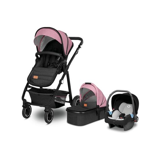 Carucior Lionelo Amber 3 in 1, Pana la 22 kg, Roz, Culoare: Roz, Model: 3 in 1