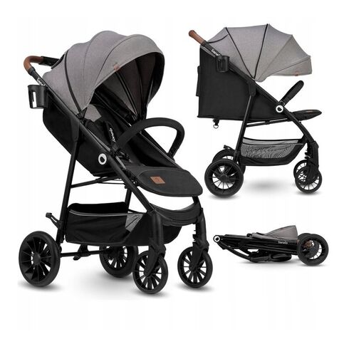 Carucior sport Lionelo Zoey Cadru din aluminiu, Gri, Culoare: Gri,poza 3  - ExclusivMAG.ro Carucior sport Lionelo Zoey Cadru din aluminiu, Gri, Culoare: Gri,poza 3