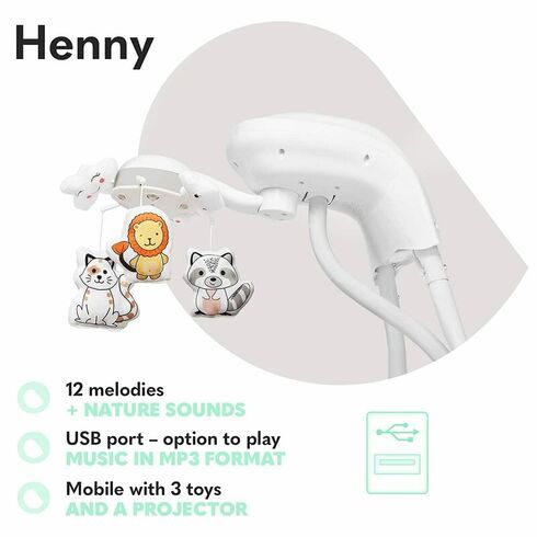 Balansoar electric, Leagan si sezlong pentru bebelusi, Lionelo Henny, 3 in 1, Gri Inchis, Culoare: Gri,poza 7