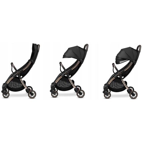 Carucior sport Lionelo Julie One, 0-22 kg, Negru/Auriu, Culoare: Negru/Auriu, Model: sport,poza 5