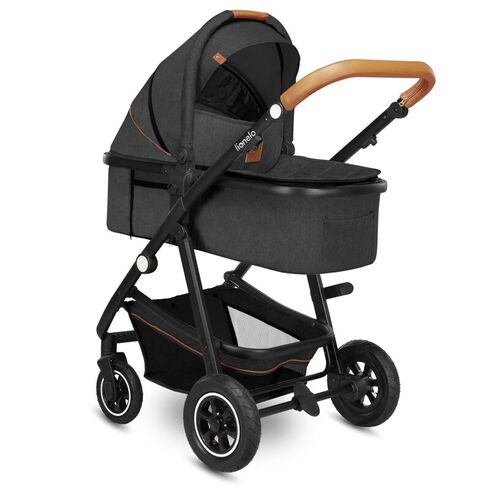 Carucior Lionelo Amber 2 in 1, Pana la 22 kg, Gri inchis, Culoare: Gri, Model: 2 in 1,poza 4