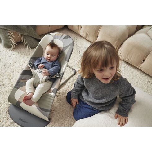 BabyBjorn - Balansoar Bliss print Khaki/Green, Bumbac, Culoare: Verde,poza 2