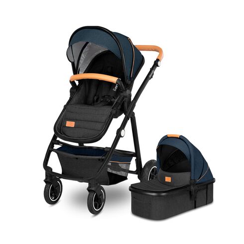 Carucior Lionelo Amber 2 in 1, Pana la 22 kg, Albastru, Culoare: Albastru, Model: 2 in 1