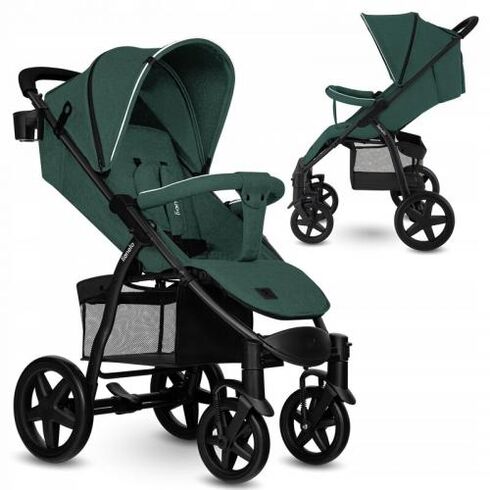 Carucior sport Lionelo Annet Tour, de la nastere pana la 22 kg, certificare TÜV SÜD,Verde, Culoare: Verde, Model: sport,poza 2