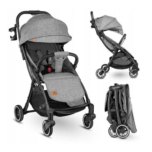 Carucior sport Lionelo Julie One, Stone Grey, Culoare: Gri deschis, Model: sport,poza 2