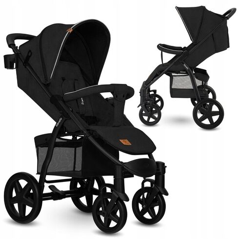 Carucior sport Lionelo Annet Tour, de la nastere pana la 22 kg, certificare TÜV SÜD,Negru, Culoare: Negru, Model: sport,poza 2  - ExclusivMAG.ro Carucior sport Lionelo Annet Tour, de la nastere pana la 22 kg, certificare TÜV SÜD,Negru, Culoare: Negru, Model: sport,poza 2