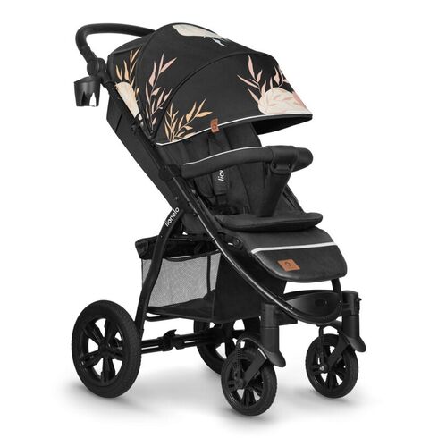 Carucior sport Lionelo Annet Tour Lovin, Editie Limitata, 0-22 kg, Cu certificare TÜV SÜD, Negru, Culoare: Gri/Negru, Model: sport