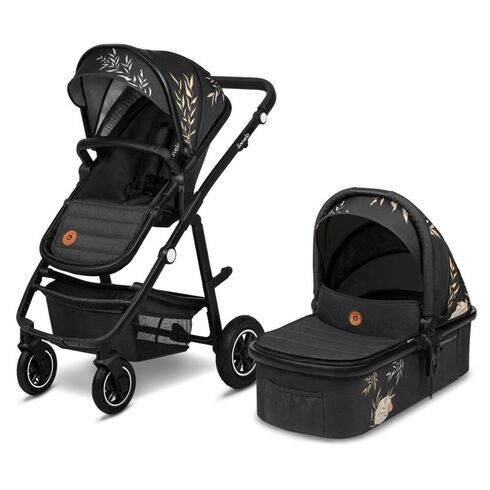 Carucior Lionelo Amber 2 in 1, Editie Lovin', pana la 22 kg, Culoare: Negru, Model: 2 in 1