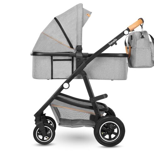 Carucior Lionelo Amber 2 in 1, Pana la 22 kg, Gri deschis, Culoare: Gri deschis, Model: 2 in 1,poza 5