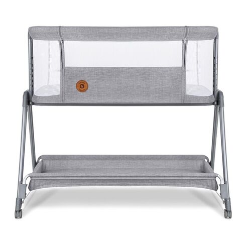 Patut co-sleeper Lionelo Luna, 2 in 1, Cu laterala culisanta, Gri deschis, Culoare: Gri deschis, Dimensiuni: 80x50,poza 3