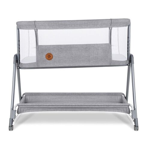 Patut co-sleeper Lionelo Luna, 2 in 1, Cu laterala culisanta, Gri deschis, Culoare: Gri deschis, Dimensiuni: 80x50,poza 4