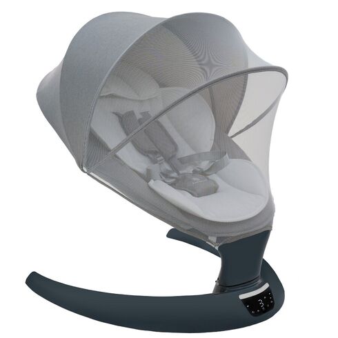 Leagan electric multifunctional pentru bebelusi AppeKids - I-Size - Powder Grey, Culoare: Gri,poza 2