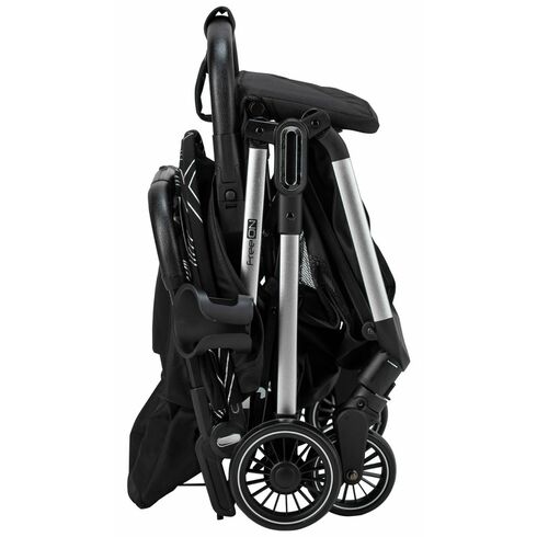 Carucior sport pliabil automat, Unique, FreeON, Silver, Culoare: Gri/Negru, Model: sport,poza 4