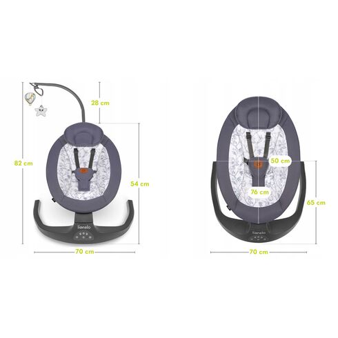 Balansoar si sezlong copii, Lionelo Ralf, 2 in 1, Electric, Cu telecomanda si cablu USB, Gri Grafit, Culoare: Gri,poza 5  - ExclusivMAG.ro Balansoar si sezlong copii, Lionelo Ralf, 2 in 1, Electric, Cu telecomanda si cablu USB, Gri Grafit, Culoare: Gri,poza 5