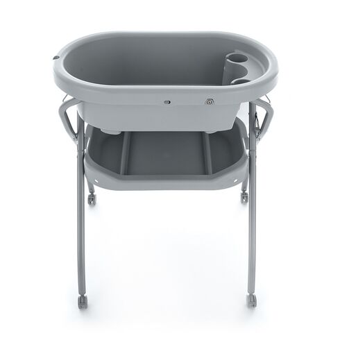 Cadita Petite&Mars 3 in 1, Spa, Pliabila, Cu roti si sistem de scurgere, Gri, Culoare: Gri - poza 7 - ExclusivMAG.ro