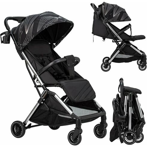 Carucior sport pliabil automat, Unique, FreeON, Silver, Culoare: Gri/Negru, Model: sport,poza 2