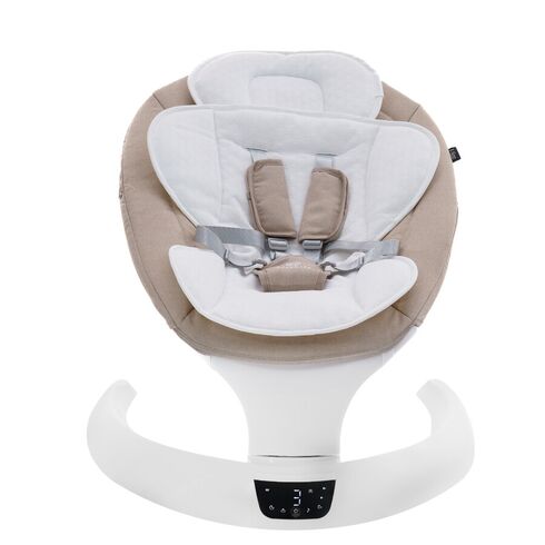 Leagan electric multifunctional pentru bebelusi AppeKids - I-Size - Bubble Beige, Culoare: Crem,poza 5