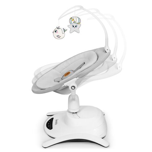 Balansoar multifunctional Lionelo Bella, Electric, Scaun reglabil, Ecran tactil si telecomanda, 6 miscari unice, 5 viteze, Cu melodii, Gri,poza 5