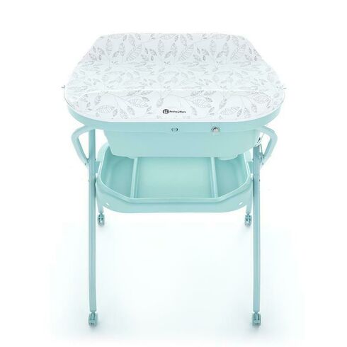 Cadita Petite&Mars 3 in 1, Spa, Cu masuta de infasat si spatiu de depozitare, Pliabila, Albastru, Culoare: Albastru,poza 4