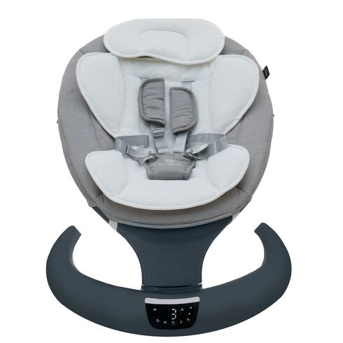 Leagan electric multifunctional pentru bebelusi AppeKids - I-Size - Powder Grey, Culoare: Gri,poza 5