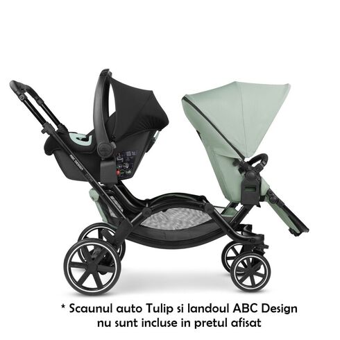 Carucior gemeni Zoom Pine ABC Design, Culoare: Verde, Model: gemeni,poza 6