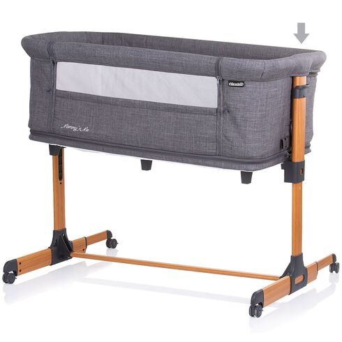 Patut Co-Sleeper si Tarc Chipolino Mommy 'n Me graphite wood, Culoare: Gri, Dimensiuni: 90x50,poza 6