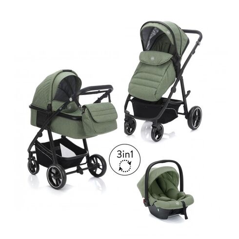 Carucior Jaguar 3 in 1 green melange Fillikid