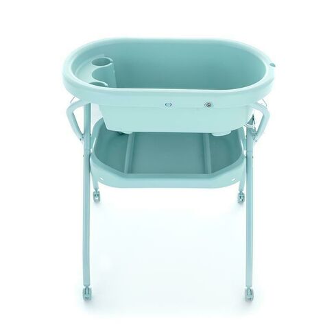 Cadita Petite&Mars 3 in 1, Spa, Cu masuta de infasat si spatiu de depozitare, Pliabila, Albastru, Culoare: Albastru,poza 7