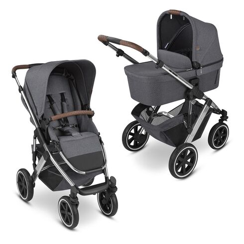 Carucior 2 in 1 Salsa 4 AIR Asphalt ABC Design, Culoare: Gri, Model: 2 in 1  - ExclusivMAG.ro