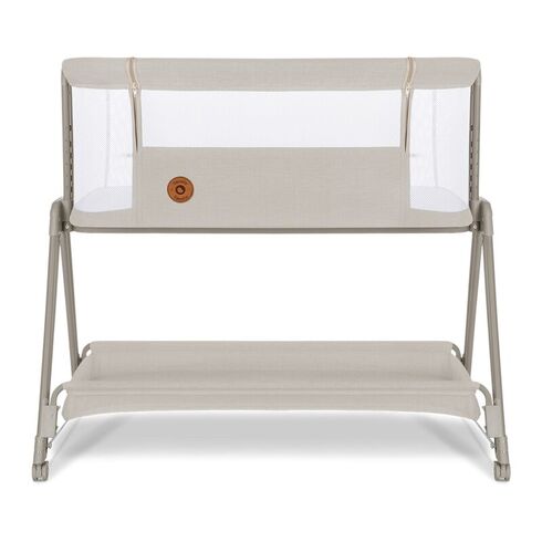 Patut co-sleeper Lionelo Luna, 2 in 1, Cu laterala culisanta, Bej, Culoare: Crem, Dimensiuni: 80x50,poza 3