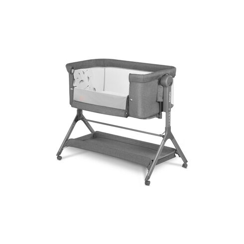 Patut co-sleeper Lionelo Leonie Plus, Pliabil, Cu sistem de leganare, Gri, Culoare: Gri, Dimensiuni: 80x50,poza 2