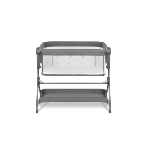 Patut co-sleeper Lionelo Leonie Plus, Pliabil, Cu sistem de leganare, Gri, Culoare: Gri, Dimensiuni: 80x50,poza 4