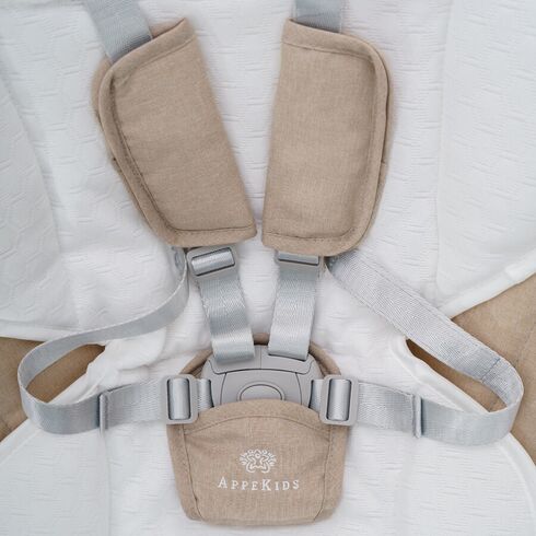 Leagan electric multifunctional pentru bebelusi AppeKids - I-Size - Bubble Beige, Culoare: Crem,poza 3