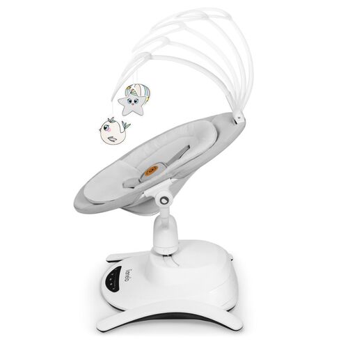 Balansoar multifunctional Lionelo Bella, Electric, Scaun reglabil, Ecran tactil si telecomanda, 6 miscari unice, 5 viteze, Cu melodii, Gri,poza 4