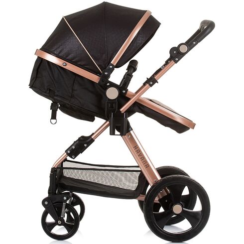 Carucior Chipolino Havana 2 in 1 obsidian gold, Culoare: Negru/Auriu, Model: 2 in 1 - poza 8 - ExclusivMAG.ro