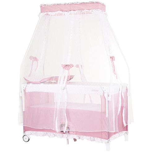Patut pliabil Chipolino Palace Princess pink, Culoare: Roz, Dimensiuni: 120x60,poza 2