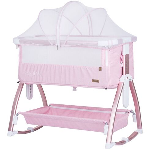 Patut Co-Sleeper Chipolino Baby Boss blush, Culoare: Roz, Dimensiuni: 95x65,poza 2