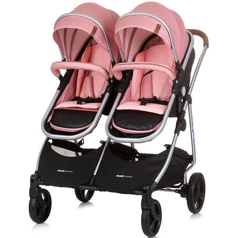 Carucior gemeni Chipolino Duo Smart 2 in 1 flamingo, Culoare: Roz, Model: gemeni - poza 7 - ExclusivMAG.ro
