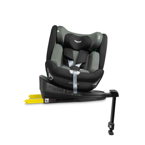 Scaun auto rotativ Caretero KAMPTOS I-Size 40-150 cm Gri/Negru, Culoare: Gri/Negru, Grupa: 0-36kg (0 luni - 12 ani),poza 5