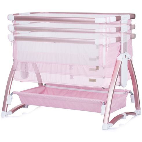 Patut Co-Sleeper Chipolino Baby Boss blush, Culoare: Roz, Dimensiuni: 95x65,poza 7