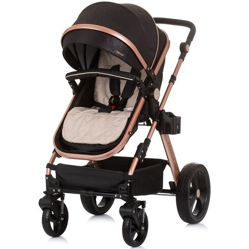 Carucior Chipolino Havana 2 in 1 obsidian gold, Culoare: Negru/Auriu, Model: 2 in 1 - poza 3 - ExclusivMAG.ro