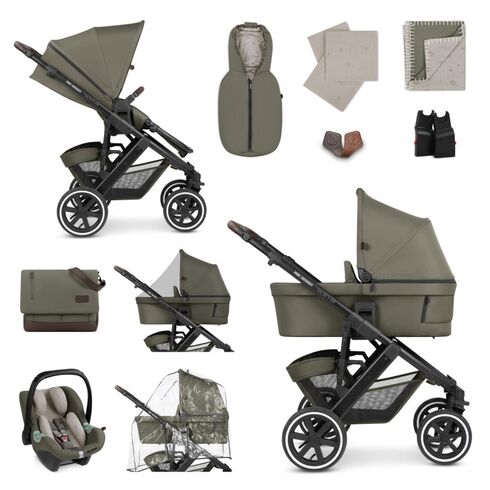 Carucior 3 in 1 Salsa 4 AIR Set Wheat ABC Design, Culoare: Verde inchis, Model: 3 in 1 - poza 10 - ExclusivMAG.ro