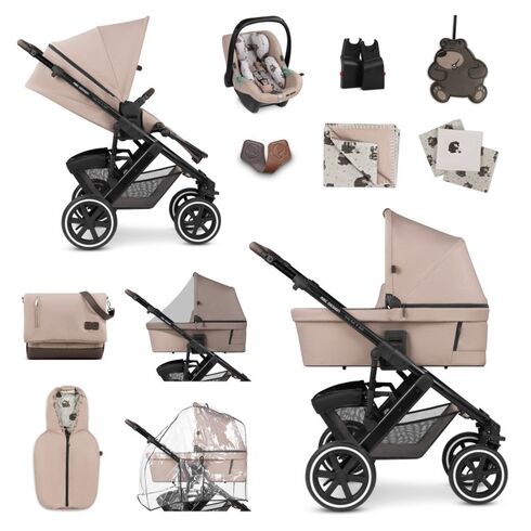 Carucior 3 in 1 Salsa 4 AIR Set Grain Teddy ABC Design, Culoare: Crem, Model: 3 in 1 - poza 7 - ExclusivMAG.ro
