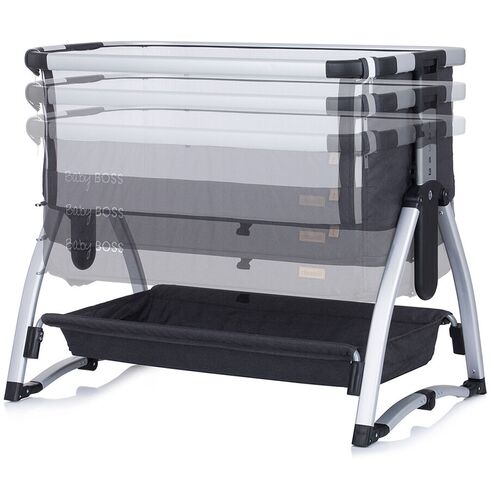 Patut Co-Sleeper Chipolino Baby Boss anthracite, Culoare: Gri, Dimensiuni: 95x65 - poza 7 - ExclusivMAG.ro