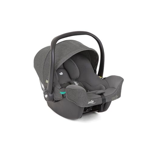 Scoica auto Joie i-Snug 2 cu tetiera reglabila Shell Gray, colectia Cycle, 40-75 cm, testata ADAC si certificata R129, Culoare: Gri, Grupa: 0-13kg (0 luni - 12 luni)