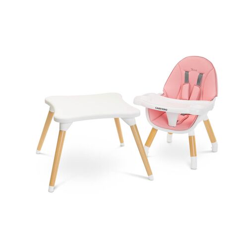 Scaun de masa transformabil Caretero TUVA Pink, Culoare: Roz,poza 3  - ExclusivMAG.ro Scaun de masa transformabil Caretero TUVA Pink, Culoare: Roz,poza 3