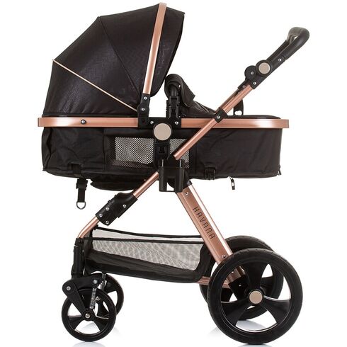 Carucior Chipolino Havana 2 in 1 obsidian gold, Culoare: Negru/Auriu, Model: 2 in 1 - poza 10 - ExclusivMAG.ro